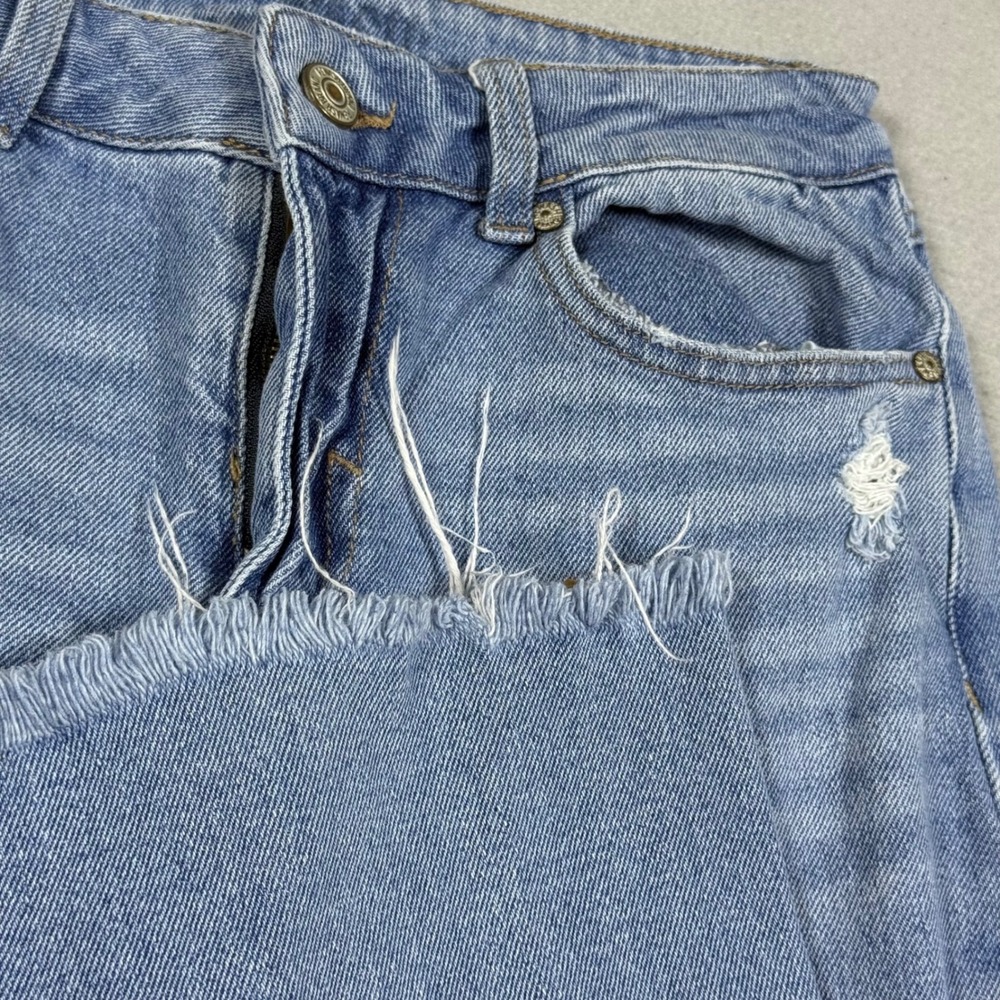 Rewash High Rise Wide Leg Distressed Light Wash Blue Denim Jeans Size 3 26